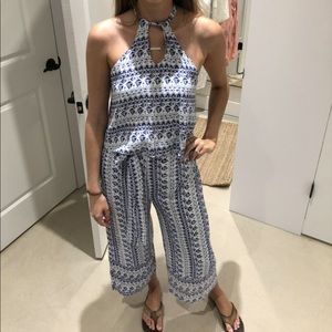 Lulus Blue pattern 2 piece summer set size small